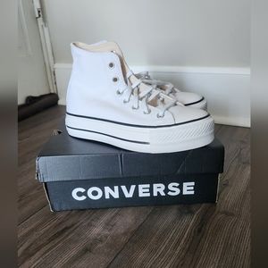 Platform High Top Converse Chuck Taylor's (white)